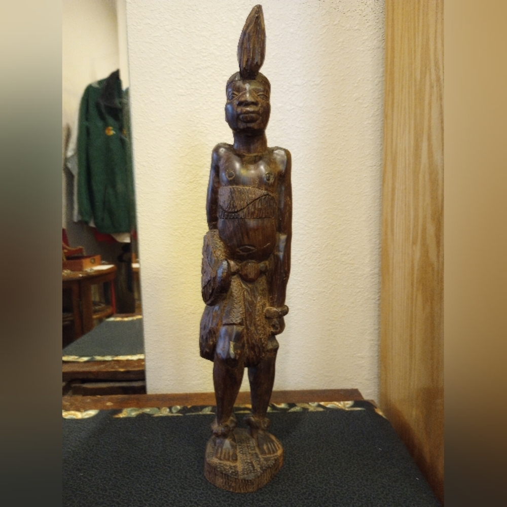 Hand Carved African Zulu Warrior